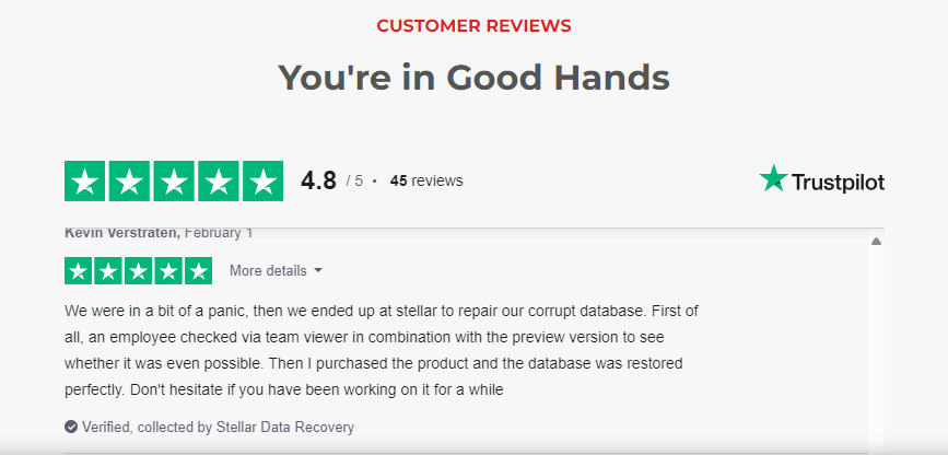  Trustpilot Customer Reviews